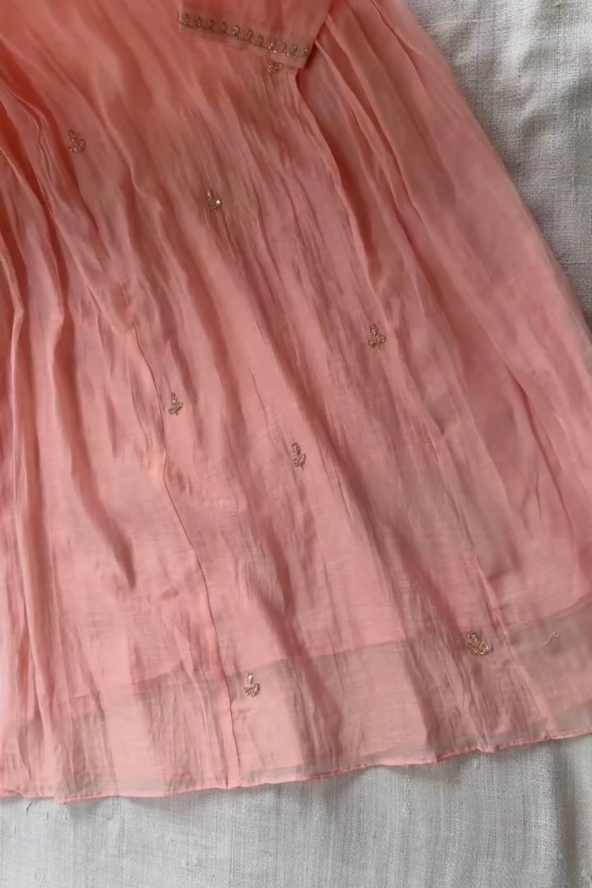 “Ziva” Pure Mul-Chanderi Party wear A Line suit set