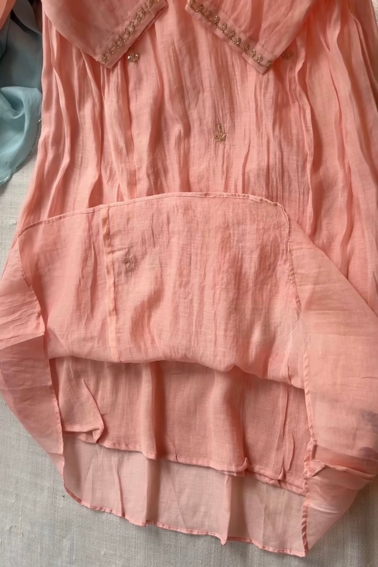 “Ziva” Pure Mul-Chanderi Party wear A Line suit set