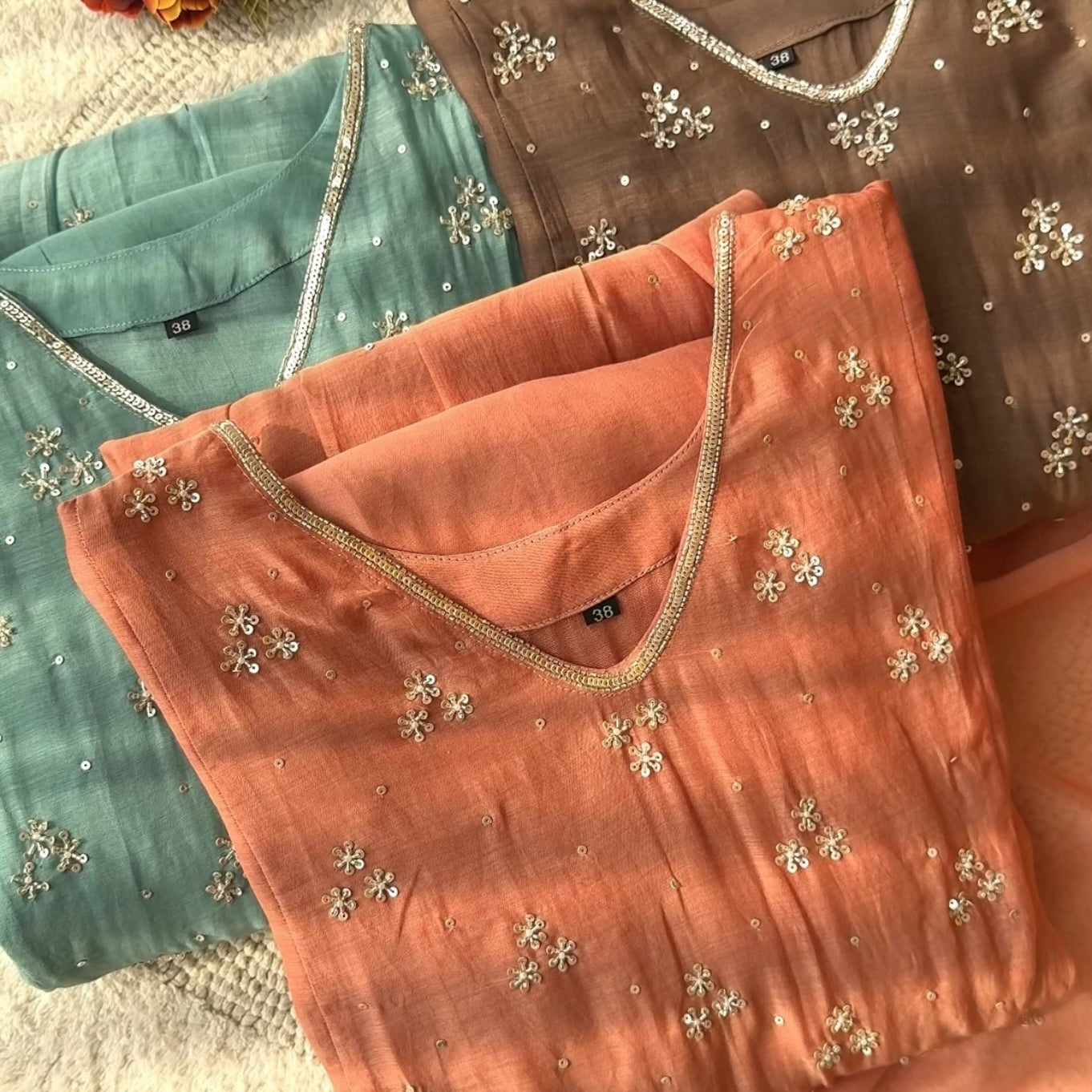 ✨Nagma- Premium Mul Chanderi A- Line Kurta Set