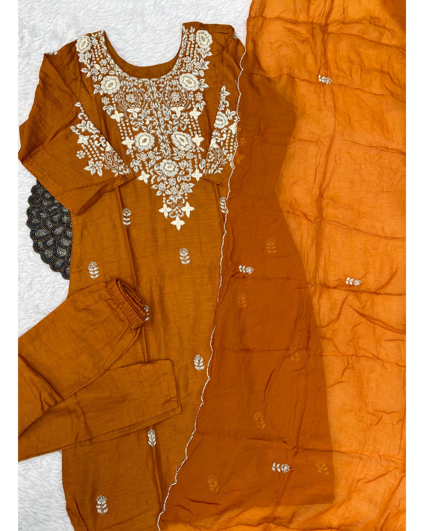 “ SUHANA” A very beautiful festival wear special rust orange set