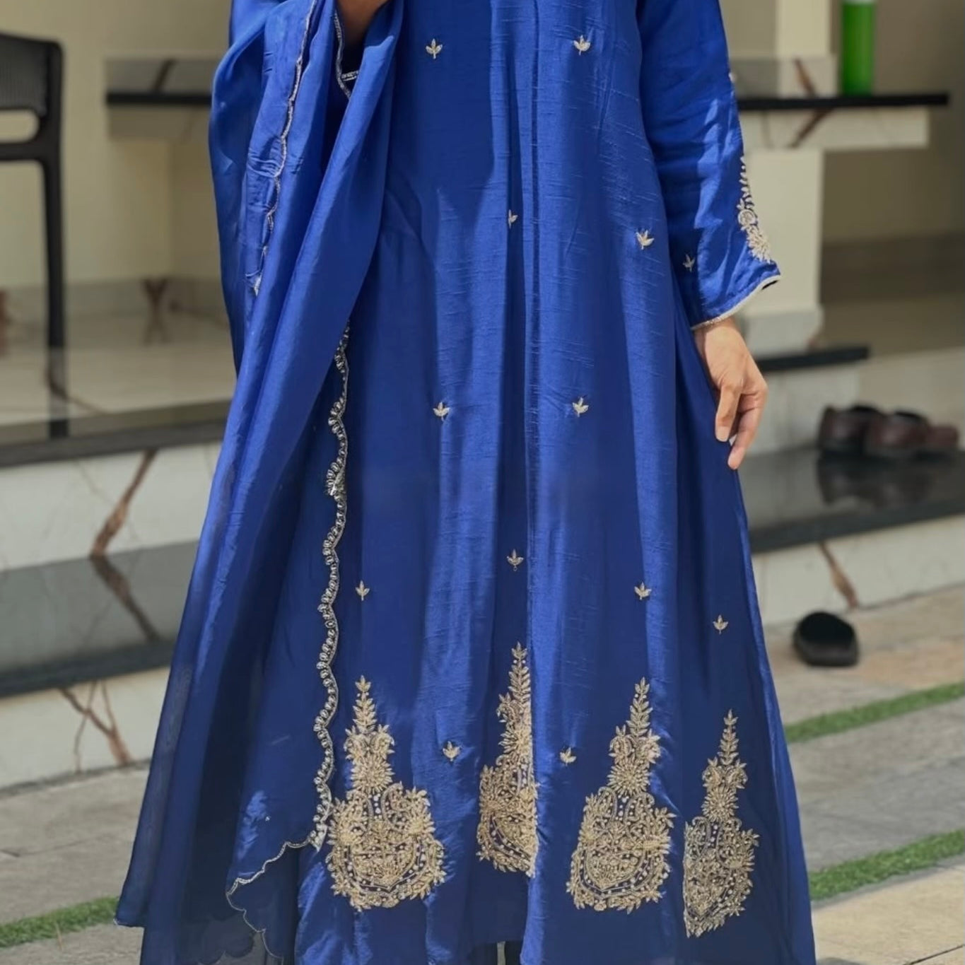✨”Aarti– Premium Dola Silk Heavy Anarkali Kurta Set