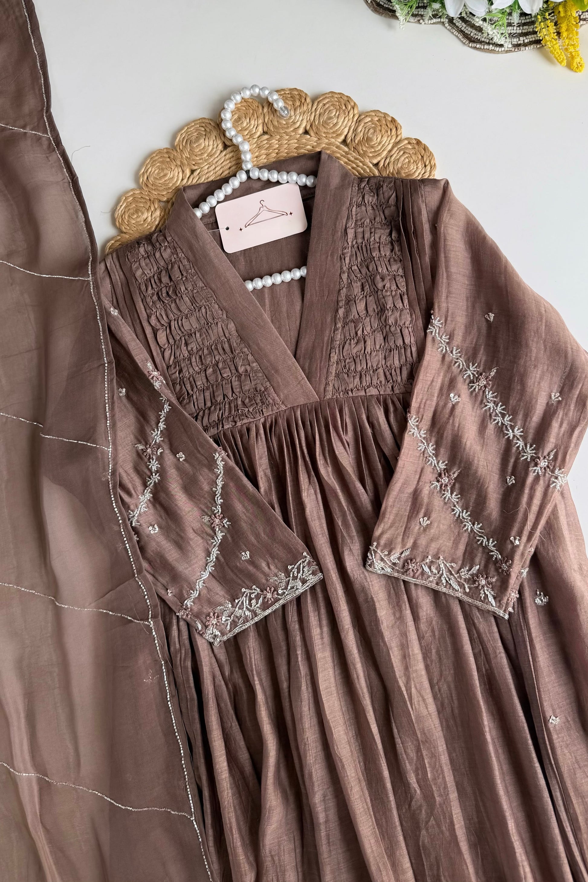 ✨Umang- Premium Mul Chanderi Anarkali Kurta Set