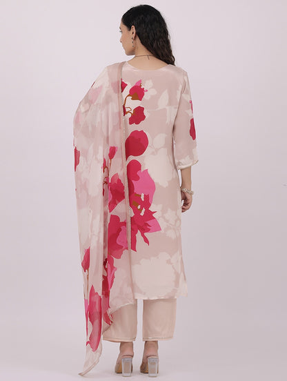 “Misty” Crepe Silk kurti bottom with dupatta set 🛍️